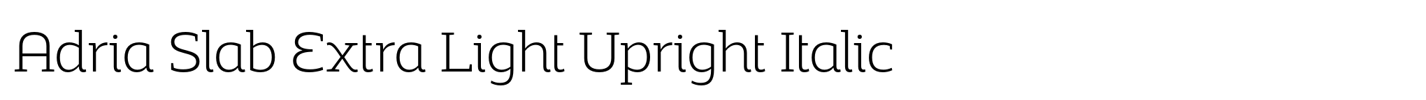 Adria Slab Extra Light Upright Italic image